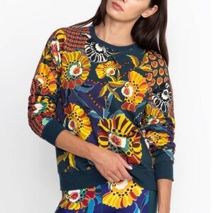 Johnny Was-NWT Multicolor Janie Favorite Relaxed Printed Longsleeve Sweatshirt